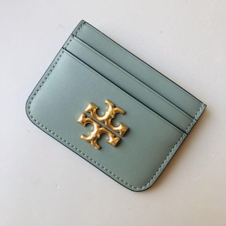 Tory burch Eleanor 藍綠色卡夾卡包 名片夾