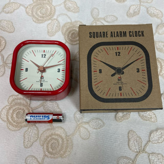 全新現貨 日本 DULTON 時鐘 鬧鐘 日本時鐘 日本鬧鐘 SQUARE ALARM CLOCK DULTON 紅色