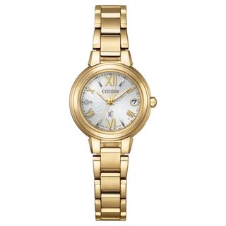 CITIZEN 星辰XC系列 星光閃耀電波光動能腕錶-琥珀金色 ES9433-56A