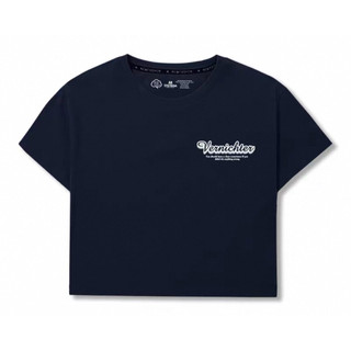 vintage美式復古短袖T恤 短版 藏藍色 XL