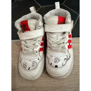二手 adidas愛迪達disney 聯名款FORUM MID 360 GX0839 紅白 運動鞋 童鞋