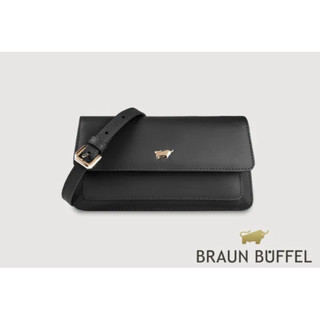 [免運］BRAUN BUFFEL 德國小金牛艾拉系列 萬用包維持品牌一貫簡約風格的實用包款、BF836-713-BK
