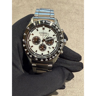 CITIZEN-PROMASTER賽車風格三眼計時光動能男錶CA4674-58A/錶徑43MM