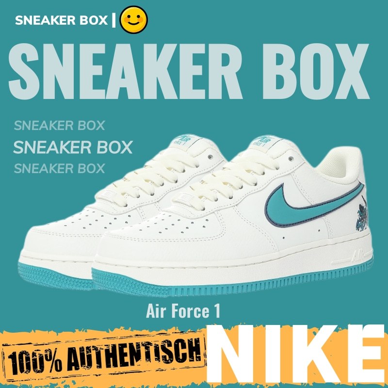 【U+】Nike 鞋 Air Force 1 07 LV8 "米白湖水藍高達" 空軍一號 休閒運動鞋 板鞋 男女鞋