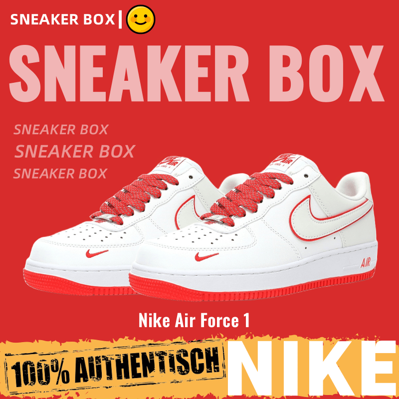 【U+】Nike 鞋 Air Force 1 07 Low "白紅小鉤反光" 空軍一號 休閒運動板鞋 男女鞋
