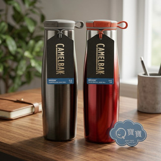現貨e發票_美國 Camelbak BROOK 真空不鏽鋼 600ml保冷瓶 保溫杯 防洩漏壓縮彈蓋 20oz【Q寶寶】