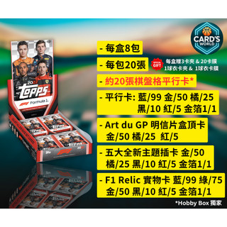 【卡世界】2022 Topps F1 Formula 1 Hobby Box (1盒)