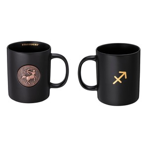 星巴克的天空 Starbucks 第四代鐫刻系列 射手 星座杯 銅章黑馬克杯 收藏款 14OZ 414ml