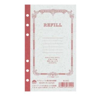 日本 燕子活頁紙 TSUBAME A6 personal A6 Bible 點陣 橫線 60入 鋼筆用紙