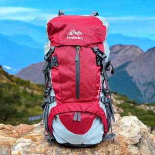 【 i 運動】Senterlan鑫特萊 登山背包 50L 網架背負 腰帶減壓 防雨罩 水袋背包 徒步背包 後背包
