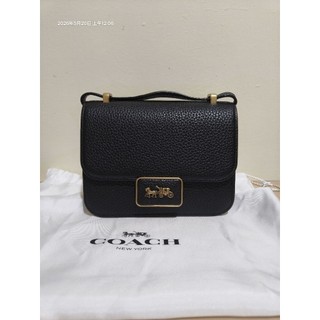 （降價）COACH Alie 18 馬車標誌荔紋牛皮肩/斜背包(黑色)