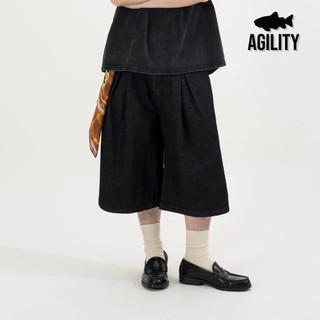 【VERTEX】 AGILITY Raw Pleated Jorts 褶線 原色牛仔 七分褲 JKS 短褲 牛仔褲