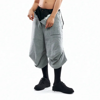 ENCLAVE 3D CUTTING “CALLA” SWEAT SHORTS