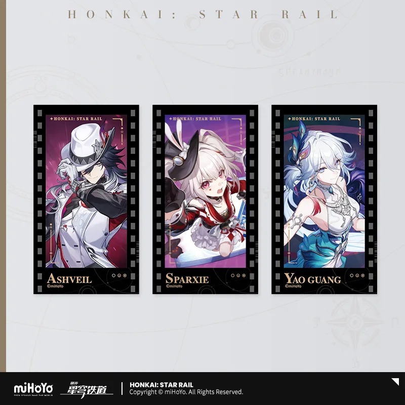 【官方正版】 崩壞：星穹鐵道 群星邀約系列仿膠片卡 昔漣 流螢 星穹鐵道仿膠片卡 星穹鐵道周邊 動漫周邊 遊戲周邊