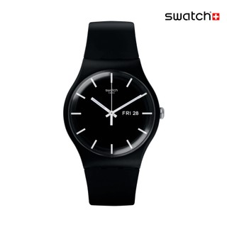 Swatch MONO BLACK 經典手錶/男錶/女錶/瑞士製造 SO29B704 (41mm)【官方旗艦店】