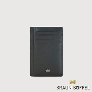 【BRAUN BUFFEL】卡特 8卡卡夾-黑色(德國小金牛台灣總代理)/BF585-151-BK