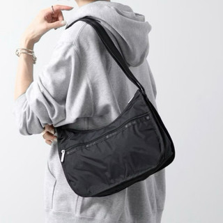 全新正品 (現貨）Lesportsac Hobo 經典黑斜背包 肩背包 實品拍攝 7520