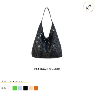 K&A Select🇰🇷〔熱銷商品〕️🇰🇷𝑖𝑛𝑠韓系春夏新訂制.3575 HEYONI款.法式渡假風縷空辮織托特包