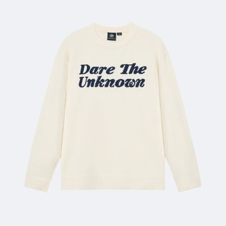 【PALLADIUM】DARE THE UNKNOWN 男 落肩 針織 米杏 毛衣 1011894232