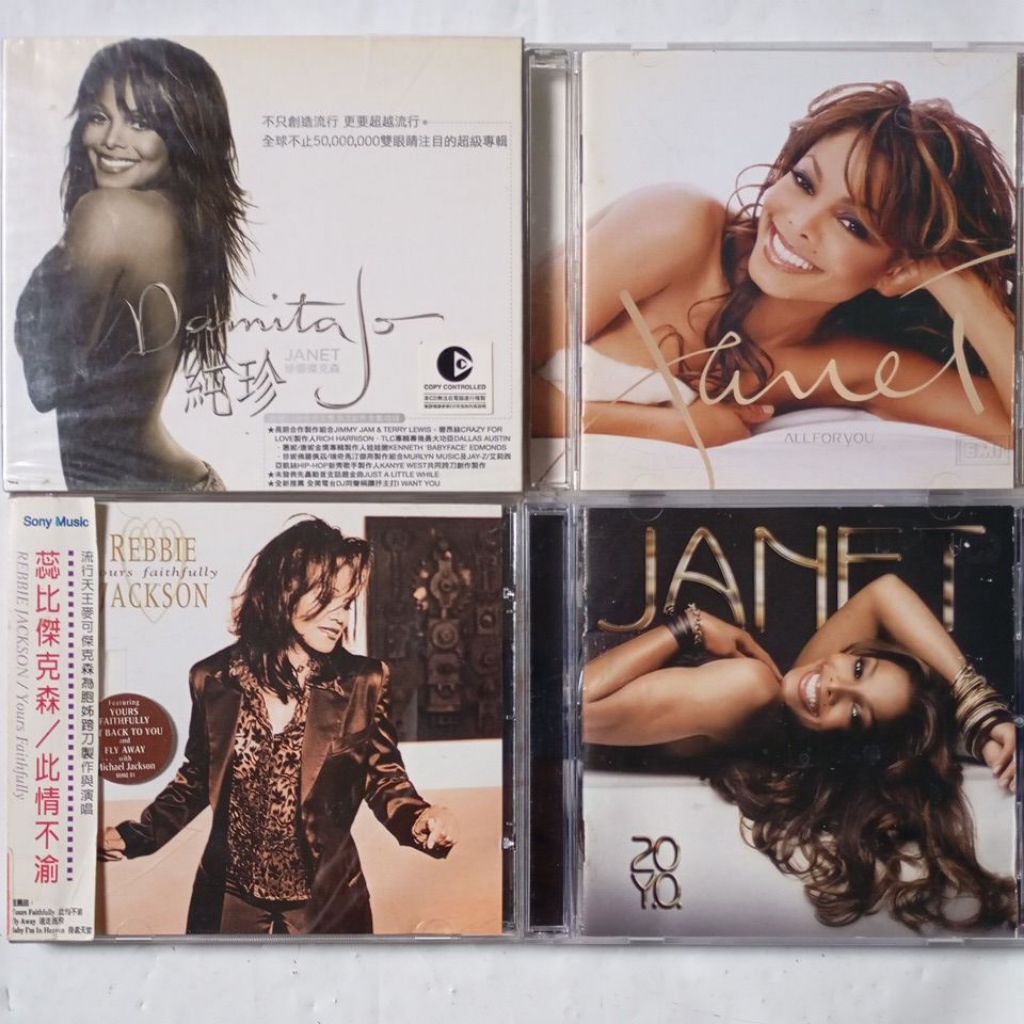珍娜傑克森 Janet 20Y.O.、純真、珍愛 all for you、蕊比傑克森 此情不渝 / 原版西洋CD