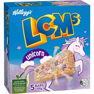 Kellogg's LCMs Unicorn Rice Bubbles Snack Bars 5 pack