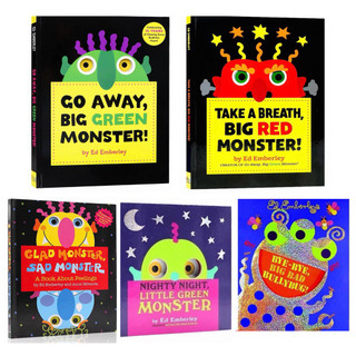 正版精裝 Go Away Big Green Monster/ Glad monster, sad monster