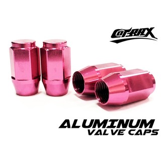 【COTRAX】鋁合金氣嘴蓋-粉色 一組4顆 台灣製造 汽車、機車、重機、自行車 風嘴蓋 單車 輪胎打氣孔 輪框螺絲型