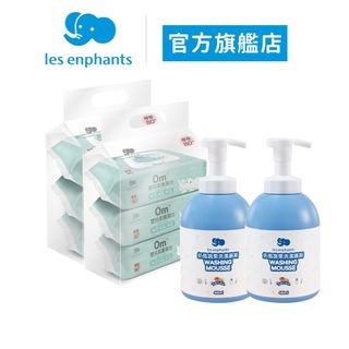【麗嬰房les enphants】 EDI超純水嬰兒潔膚柔濕巾80抽x6包+奶瓶蔬果慕斯x2瓶 | 官方旗艦店