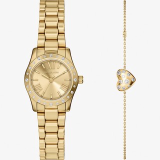 Michael Kors MK Petite Lexington 時尚晶鑽大三針女錶 手錶手鍊套組-26mm
