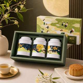 無藏 阿里山故事茶【愉悅茶山】【清新款】精裝3入茶葉大禮盒(3罐/盒)茶葉禮盒