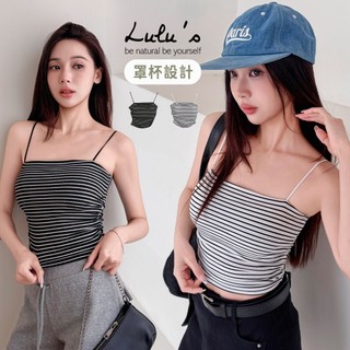 LULUS/橫紋側抓皺細肩罩杯BRATOP背心２色【A01260508】260701