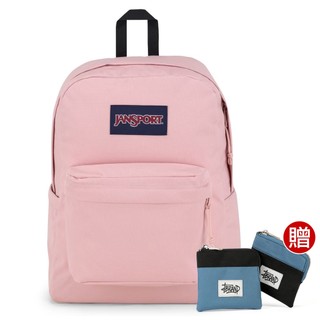 JANSPORT -SUPERBREAK PLUS 校園系列後背包 -玫瑰粉（JS0A4QUE）