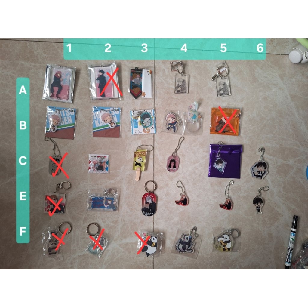 咒術迴戰 虎杖 熊貓 冰棒造型 庵歌姬 漏瑚 灰原雄 釘崎 宿儺 五條悟 夏油傑 伏黑惠 壓克力吊飾 原畫