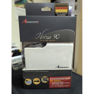 全新 Amacrox Ibiza 90W 超薄 萬用筆電變壓器 9種轉換接頭