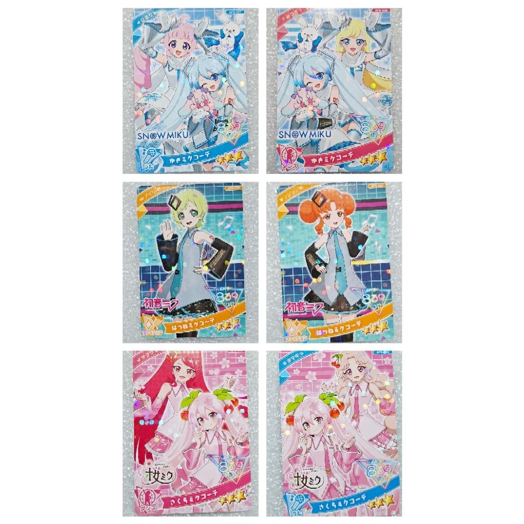 [現貨]秘密的偶像公主 日卡 初音聯動卡 櫻初音 雪初音 美月 陽葵 愛里 琳琳 櫻 珠希 日本卡片