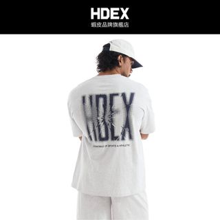 【HDEX】Crack Printed Over Fit 休閒短袖上衣 麻灰白