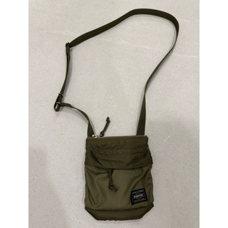 Porter 吉田包 Yoshida Force Shoulder Pouch 側背小包 軍綠 二手商品
