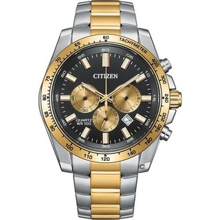 【CITIZEN 星辰】Chronograph 紳士三眼碼錶計時手錶AN8234-58E 44mm 現代鐘錶