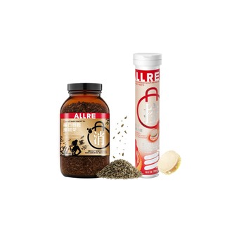 【ALLRE 歐瑞生醫】餐前打卡享受氣泡錠（20錠/罐）+美日輕鬆康福茶（2.5公克/份；56份/罐）