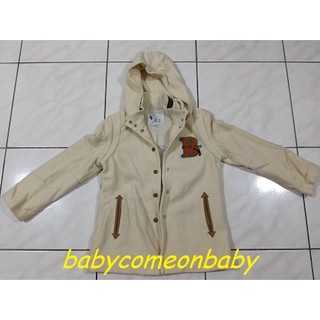 衣服 外套 BEAR TWO STYLE 附帽 大衣 學院風 米色