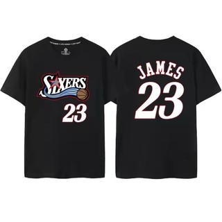 🎀詹皇LeBron James詹姆斯短袖純棉T恤上衣🎀NBA球衣76人七六人湖人隊運動籃球圓領衣服T-shirt男C34