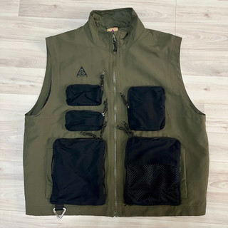 二手 Nike AS M NRG ACG VEST 戶外工裝多口袋背心 男 卡其綠/黑 CW0836-325