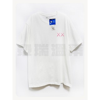 全新 UNIQLO UT × KAWS 聯名 粉紅 Companion XX 白色短袖T恤 3XL
