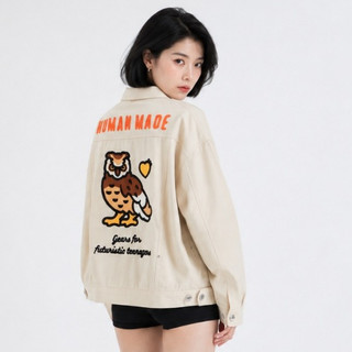 HUMAN MADE 23SS 胸前口袋Logo印花 背後膠印 日系休閒夾克 工裝外套 寬鬆長袖外套 工裝夾克 男女同款