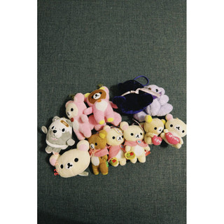 拉拉熊 Rilakkuma 絨毛吊飾 娃娃吊飾｜牛奶熊 懶懶熊 愛心款 多款收藏出清
