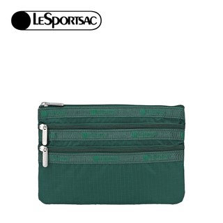 Lesportsac 3-Zip Cosmetic 三層拉鍊化妝包 收納包 盥洗包 女包 男包(森林綠) 情人節禮物