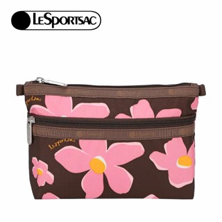 Lesportsac Cosmetic Clutch 雙層拉鍊化妝包 收納袋 盥洗包 女包(秋日繁花) 情人節禮物