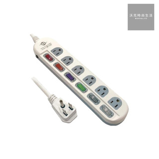 威電牌過載斷電延長線/3孔6座6切/15尺/CK3661