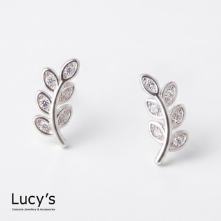 Lucy's 925純銀 羽葉 耳環 (126491)