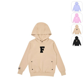 【FILA】KIDS 孩童款 長袖連帽T恤-卡其 1TEZ-8430-KK